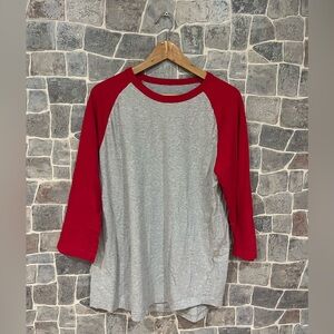 Red/Gray KeyBank 3/4 T-Shirt in Large
